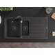 Mexen Andres granīta izlietne, 1,5 bļodas, ar noteku un Savita virtuves jaucējkrānu, raibs melns - 6515-76-672601-70-B, 4 image
