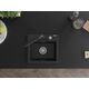 Mexen Milo granīta izlietne, 1 bļoda, ar Duero virtuves jaucējkrānu, melns - 6505-77-671600-70, 4 image