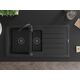 Mexen Andres granīta izlietne, 1,5 bļodas, ar noteku un Telma virtuves jaucējkrānu, melns/sudrabs - 6515-73-670200-70-B, 4 image