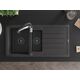 Mexen Andres granīta izlietne, 1,5 bļodas, ar noteku un Aster virtuves jaucējkrānu, raibs melns - 6515-76-73450-07-B, 4 image