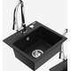 Mexen Milo granīta izlietne, 1 bļoda, ar Elia virtuves jaucējkrānu, melns - 6505-77-670101-00