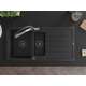 Mexen Andres granīta izlietne, 1,5 bļodas, ar noteku un virtuves maisītāju Duo, melns - 6515-77-671701-07-B, 4 image
