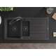 Granīta izlietne Mexen Andres 1,5 bļodas ar noteku un virtuves jaucējkrānu Duo, raibs melns - 6515-76-671701-70-B, 4 image