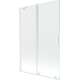 Шторка для ванны Mexen Velar, 2-створчатая раздвижная, 120 x 150 см, прозрачная, белая - 896-120-000-01-20