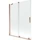 Шторка для ванны Mexen Velar, 2-створчатая раздвижная, 130 x 150 см, прозрачная, розовое золото - 896-130-000-01-60