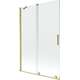 Шторка для ванны Mexen Velar, 2-створчатая раздвижная, 120 x 150 см, прозрачная, матовое золото - 896-120-000-01-55
