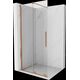 Mexen Velar drzwi prysznicowe rozsuwane Walk-in 70 cm, transparent, miedź szczotkowana - 871-070-000-03-65