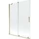 Шторка для ванны Mexen Velar, 2-створчатая раздвижная, 130 x 150 см, прозрачная, золотистая - 896-130-000-01-50