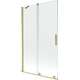 Mexen Velar parawan nawannowy 2-skrzydłowy przesuwny 110 x 150 cm, transparent, złoty szczotkowany - 896-110-000-01-55