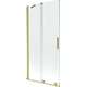 Mexen Velar parawan nawannowy 2-skrzydłowy przesuwny 95 x 150 cm, transparent, złoty szczotkowany - 896-095-000-01-55