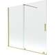 Mexen Velar parawan nawannowy 2-skrzydłowy przesuwny 170 x 150 cm, transparent, złoty szczotkowany - 896-170-000-01-55
