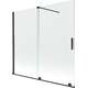 Шторка для ванны Mexen Velar, 2-створчатая, раздвижная, 170 х 150 см, прозрачная, черная - 896-170-000-01-70