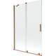 Mexen Velar parawan nawannowy 2-skrzydłowy przesuwny 120 x 150 cm, transparent, miedź szczotkowana - 896-120-000-01-65