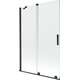 Шторка для ванны Mexen Velar, 2-створчатая раздвижная, 120 x 150 см, прозрачная, черная - 896-120-000-01-70