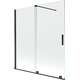 Шторка для ванны Mexen Velar, 2-створчатая раздвижная, 150 x 150 см, прозрачная, черная - 896-150-000-01-70