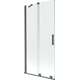 Mexen Velar, 2-створчатая раздвижная шторка для ванны, 90 x 150 см, прозрачная, темно-серый матовый - 896-090-000-01-66