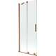 Mexen Velar parawan nawannowy 2-skrzydłowy przesuwny 80 x 150 cm, transparent, miedź szczotkowana - 896-080-000-01-65