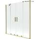 Шторка для ванны Mexen Velar Duo, 2-створчатая, раздвижная, 150 x 150 см, прозрачная, матовое золото - 896-150-000-02-55