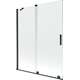 Шторка для ванны Mexen Velar, 2-створчатая раздвижная, 140 x 150 см, прозрачная, черная - 896-140-000-01-70