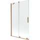 Шторка для ванны Mexen Velar, 2-створчатая раздвижная, 110 x 150 см, прозрачная, матовая медь - 896-110-000-01-65
