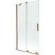 Шторка для ванны Mexen Velar, 2-створчатая раздвижная, 100 x 150 см, прозрачная, матовая медь - 896-100-000-01-65