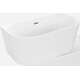 Brīvi stāvoša sienas vanna Mexen Oval 150 x 75 cm, balta - 52671507500