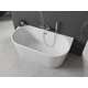Brīvi stāvoša sienas vanna Mexen Oval 150 x 75 cm, balta - 52671507500, 3 image