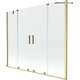 Шторка для ванны Mexen Velar Duo, 2-створчатая, раздвижная, 190 x 150 см, прозрачная, матовое золото - 896-190-000-02-55