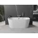 Brīvi stāvoša sienas vanna Mexen Oval 150 x 75 cm, balta - 52671507500, 2 image