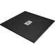 Mexen Hugo brodzik kwadratowy SMC 100 x 100 cm, czarny, maskownica inox - 42701010-X