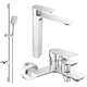 Mexen Alexa DQ62 zestaw wannowy, chrom - 71213DS62-00