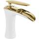 Mexen Lyra bateria umywalkowa, biała/złota - 745300-25