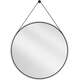 Mexen String lustro łazienkowe okragłe 80 cm, rama czarna - 9854-080-080-000-70