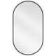 Mexen Loft lustro łazienkowe owalne 80 x 45 cm, rama czarna - 9851-080-045-000-70