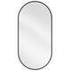 Mexen Loft lustro łazienkowe owalne 90 x 45 cm, rama czarna - 9851-090-045-000-70