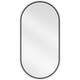 Mexen Loft lustro łazienkowe owalne 80 x 40 cm, rama czarna - 9851-080-040-000-70
