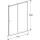 IDO Dušo durys IDO Showerama 8-1 175, matinis stiklas, 3 image