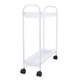Полка для ванной комнаты на колесиках 2 уровня, белая - Yoka