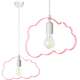Toolight LAMPA WISZĄCA CHMURKA JASNORÓŻOWA