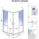 Rea Sanitary Kabina prysznicowa Rea Punto 80x80 Chrom, 6 image