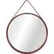 Tutumi Lustro na pasku okrągłe drewniane   50 cm NBKL-19028