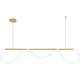 Toolight Lampa sufitowa LED APP854-CP Long Gold