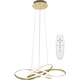 Toolight Lampa sufitowa nowoczesna LED + PILOT APP815-CP Node Gold