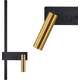 Toolight LAMPA ŚCIENNA KINKIET APP1439-W PRAWY BLACK GOLD