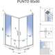 Rea Sanitary Kabina prysznicowa Rea Punto 90x90 Chrom, 6 image