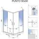 Rea Sanitary Kabina prysznicowa Rea Punto 90x90 Czarna, 7 image
