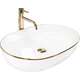 Rea Sanitary Umywalka nablatowa Rea CLEO 61 Gold Edge