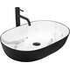 Rea Sanitary Umywalka nablatowa Rea CLEO 61 BLACK AIAX MATT