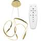 Toolight Lampa Sufitowa Wisząca Nowoczesna LED GOLD + PILOT APP386-CP