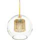 Toolight Lampa wisząca szklana złota loft APP554-1CP 20cm, 3 image